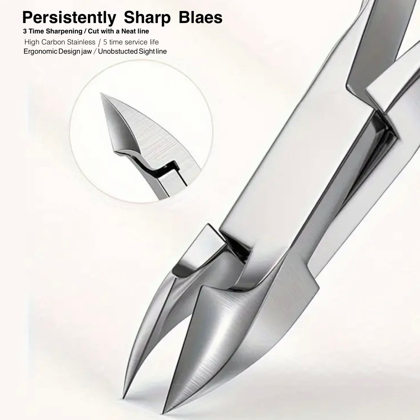 Cuticle Nippers 3PCS travel set Hangnail Remover Tweezer Pusher Pedicure Manicure Tool Double Spring