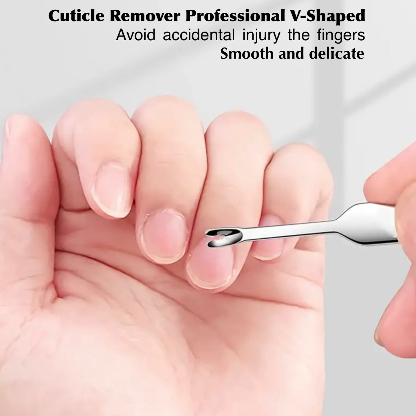 Cuticle Nippers 3PCS travel set Hangnail Remover Tweezer Pusher Pedicure Manicure Tool Double Spring