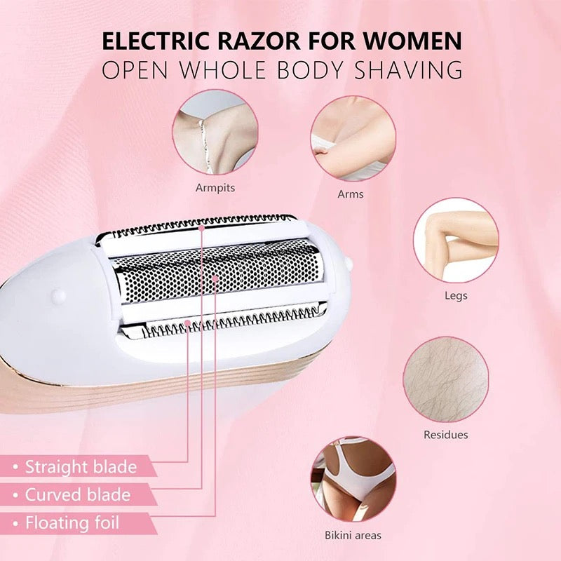 Women'S Electric Shaver - Usb
Rechargeable, Stainless Steel Blades For Full Body Hair Removal, Compact Design Hair Clips For Women Razors For Women Shaving