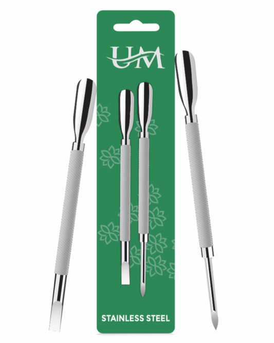 Cuticle Pusher and Spoon Nail Cleaner 2PCS Set | Dual Ended | Nail Care Tool | Easy to Use Fingernail and Toenail | Pedicure Manicure Tools